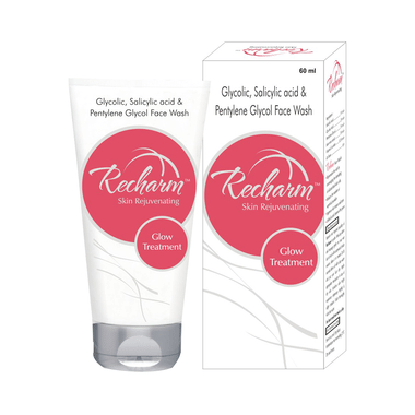 Recharm Skin Rejuvenating Glow Treatment Face Wash | With Glycolic Acid, Salicylic Acid & Pentylene Glycol