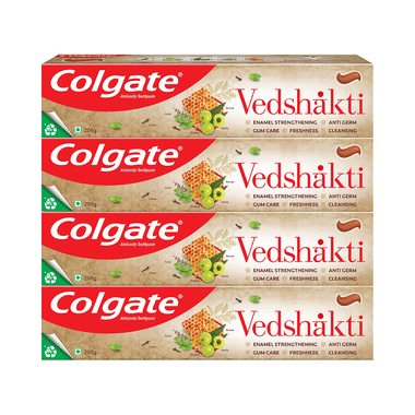 Colgate Vedshakti Toothpaste, Anti-Bacterial Paste For Whole Mouth Health, With Neem, Clove, And Honey