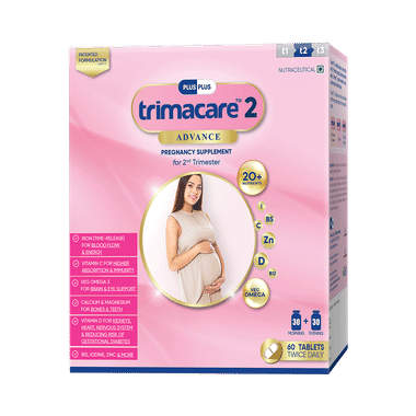 Trimacare 2 Advance Prenatal Multivitamins with Omega 3 Tablet for Gestational Diabetes