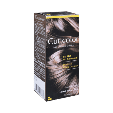 Cuticolor Dark Brown Hair Coloring Cream | PPD & Ammonia-Free