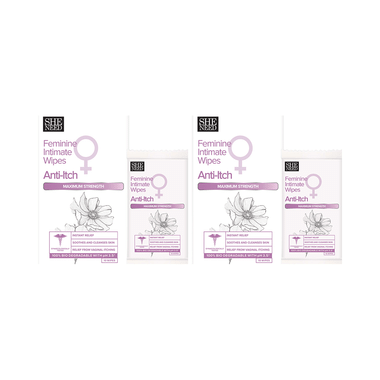 SheNeed Anti-Itch Feminine Intimate Wipe (10 Each)