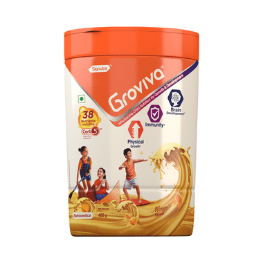 Groviva Child Nutrition For Physical Growth, Brain Development & Immunity | Flavour Mango Powder