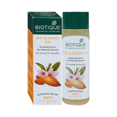 Biotique Bio Almond Oil Soothing Face & Eye Makeup Cleanser For Normal To Dry Skin