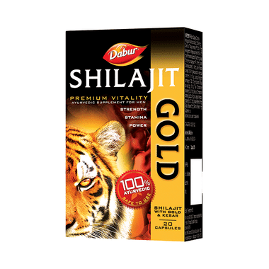 Dabur Shilajit Gold Capsule for Men | For Immunity, Strength, Stamina & Power |