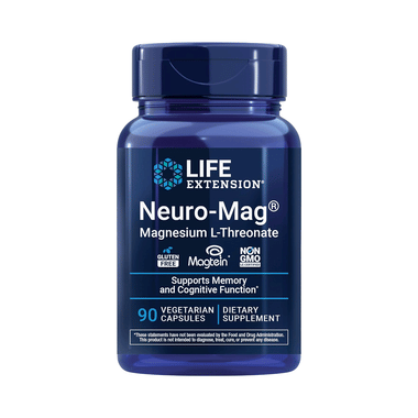 Life Extension Neuro-Mag Vegetarian Capsule | Enhances Memory & Cognitive Functions Gluten Free