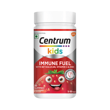 Centrum Kids Immune Fuel With BetaGlucan, Vitamin C & Zinc | Flavour Gummy Strawberry