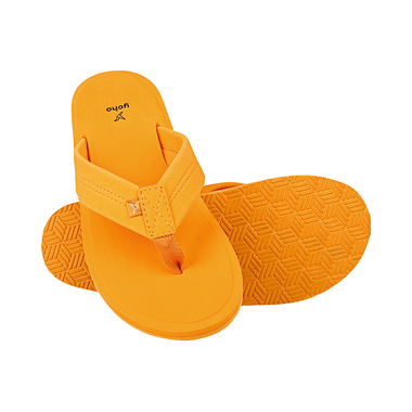 Yoho Lifestyle Ortho Soft Comfortable and Stylish Flip Flop Slippers for Women Mango Yellow 3