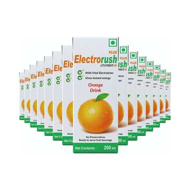 Electrorush Plus Drink Pack (200ml Each) Orange