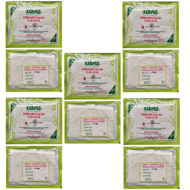 Agarwals Kabiron Kabipad Premium Combine Sterile Dressing Surgicals Pad 10cm X 20cm