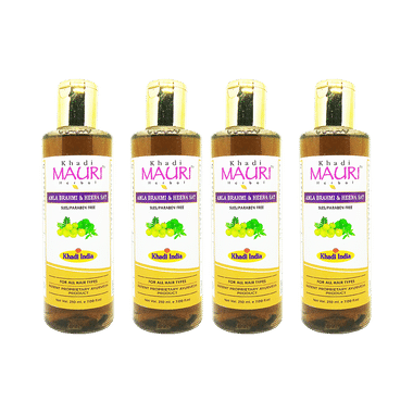 Khadi Mauri Herbal Amla Brahmi & Heena Shampoo(210ml Each)