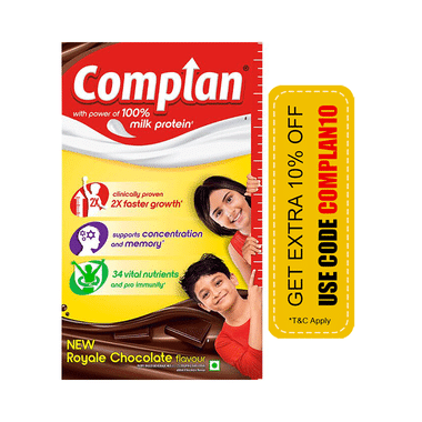 Complan Nutrition Drink Powder For Children | Nutrition Drink For Kids With Protein & 34 Vital Nutrients | Royale Chocolate