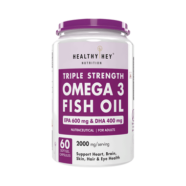 HealthyHey Omega 3 Fish Oil Softgels