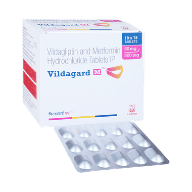 Vildagard M 500mg/50mg Tablet