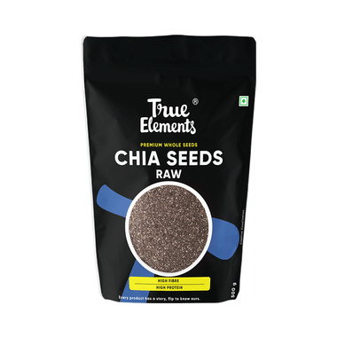 True Elements Raw Chia Seeds With High Fibre & Protein For Keto Friendly Diet