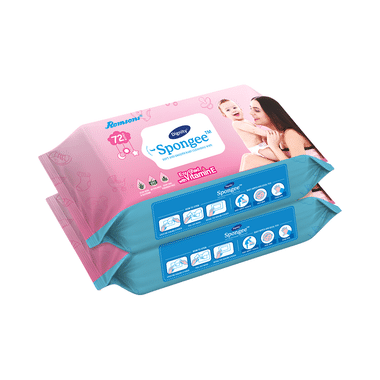 Dignity Spongee Soft and Smooth Baby Cleansing Wipes (72 Each)