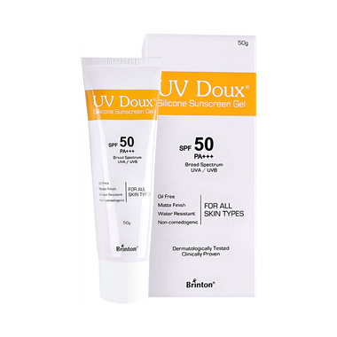 UV Doux Silicone Sunscreen Gel SPF 50 PA+++ | Oil-Free, Matte Finish & Water-Resistant
