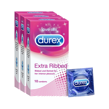 <span style='color:#626A7A'>Durex Extra Ribbed Condom</span>