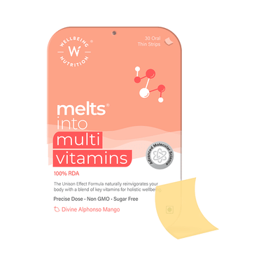 Wellbeing Nutrition Melts Into Multi Vitamins | Oral Thin Strip for Immunity | Sugar Free