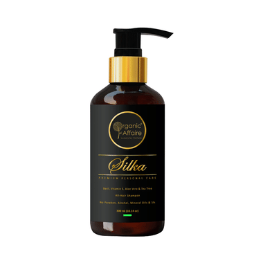 Organic Affaire Silka Shampoo With Basil, Tea Tree & Aloe Vera For Dandruff (300ml Each)