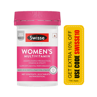 Swisse Ultivite Women's Multivitamin Tablet For Energy, Stamina & Fatigue Reduction