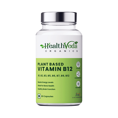 Health Veda Organics Plant Based Vitamin B12 1500 mcg | Capsule  for Healthy Metabolism & Nervous System