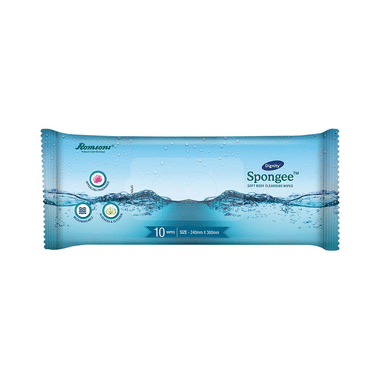 Dignity Spongee Soft Body Cleansing Wipes (10 Each) 240mm X 300mm