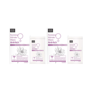 SheNeed Anti-Itch Feminine Intimate Wipe (10 Each)