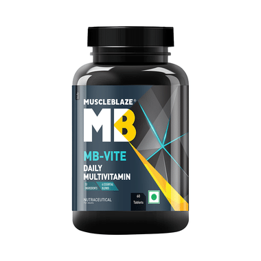 MuscleBlaze MB-Vite Multivitamin | With Amino Acids, Pre & Probiotic Blend | For Energy, Gut Health & Immunity | Tablet