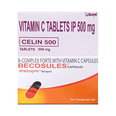 Combo Pack of Becosules Capsule (20) & New Celin 500 Tablet (25)