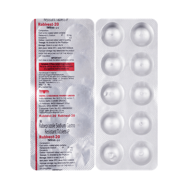 Rabivest 20mg Tablet