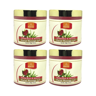 Khadi Pure Herbal Rose & Aloevera Facial Massage Gel (100gm Each)
