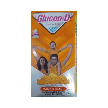 Glucon-D With Glucose, Calcium, Vitamin C & Sucrose | Flavour Mango Blast Powder