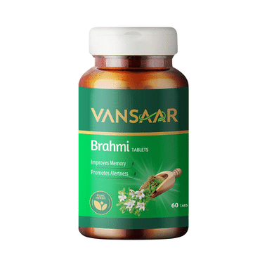 Vansaar Brahmi Tablets| Helps Improve memory|Made with 100% Pure Brahmi