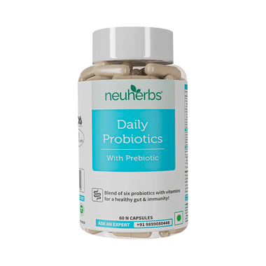 Neuherbs Daily Probiotics With Prebiotic For Gut Health & Immunity | Capsule