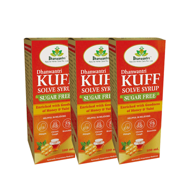 Dhanwantri Kuff Solve Syrup (100ml Each) Sugar Free