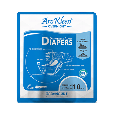 Arokleen Overnight Disposable Adult Diaper (10 Each) Medium