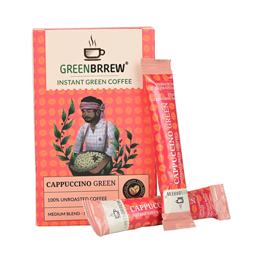 GreenBrrew Green Coffee Sachet (3gm Each) Cappuccino Green