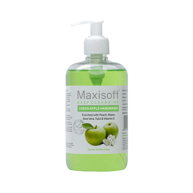 Maxisoft Deep Cleansing Green Apple Hand Wash (500ml Each)