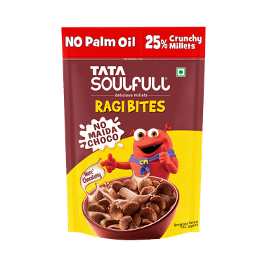 Tata Soulfull Ragi Bites No Maida Choco, Breakfast Cereals, Yummy Chocolatey Delicious Millets, Breakfast Cereals Choco