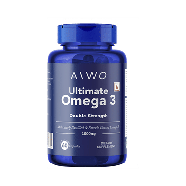 AIWO Ultimate Omega 3 Double Strength Fish Oil 1000mg for Heart Health | Capsule