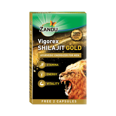 Zandu Vigorex Shilajit Gold Capsule |  For Stamina, Energy & Vitality