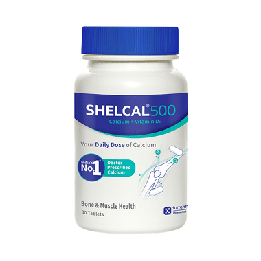 Shelcal 500 Calcium+Vitamin D3 Tablet | For Bones, Joints, Muscles Care | Supports Immunity | Daily Mineral Blend Tablet