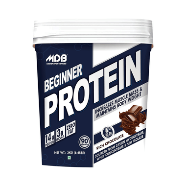 MDB Master Dream Bodies Beginner Protein 14g Whey Concentrate Rich Chocolate