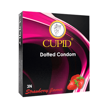 Cupid Dotted Condom Strawberry