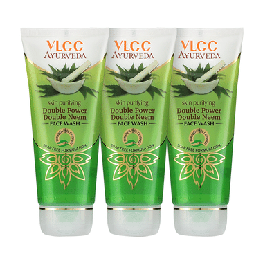 VLCC Skin Purifying Double Power Double Neem Face Wash (100ml Each)