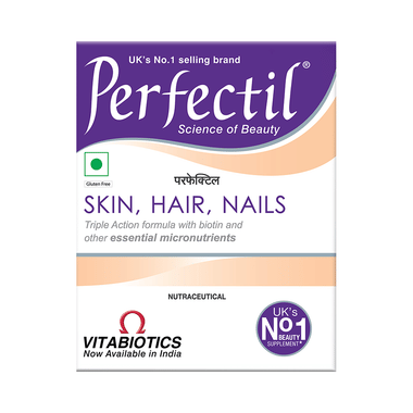 Perfectil Skin, Hair, Nail Supplement with Biotin, Vitamin C & Micronutrients | Gluten-Free Tablet