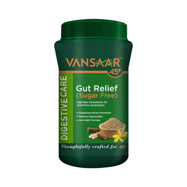 Vansaar 45+ Gut Relief Powder For Digestive Care | Helps Ease Constipation & Gas | Sugar-Free