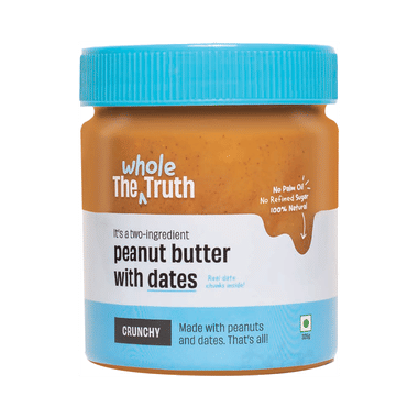 The Whole Truth Peanut Butter | No Palm Oil with Dates Crunchy