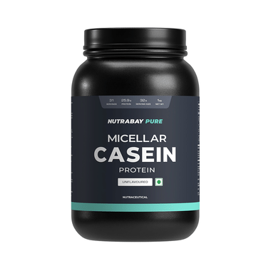 Nutrabay Pure Micellar Casein Protein | Powder For Muscle Recovery & Immunity | Unflavoured