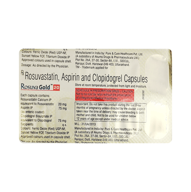 Rosuva Gold 20 Capsule Rosuva Gold 20 Capsule